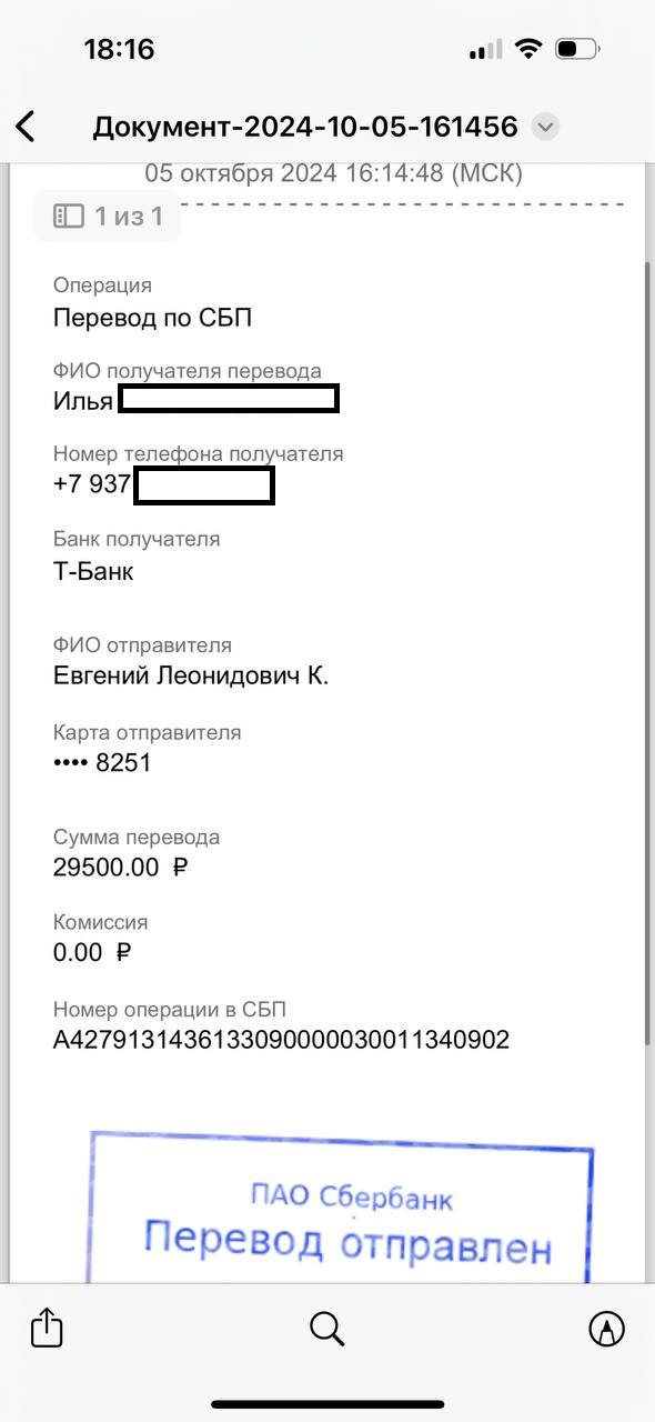 Илья Малыгин — 29 500 ₽